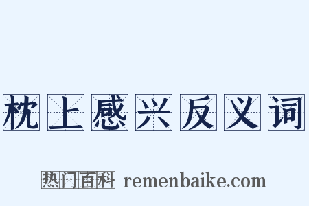 枕上感兴反义词是什么意思的图片